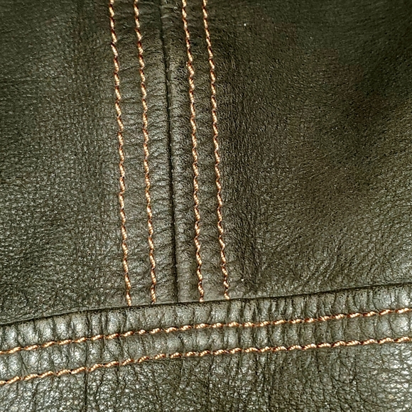 Brown leather jacket - Picture 7 of 12